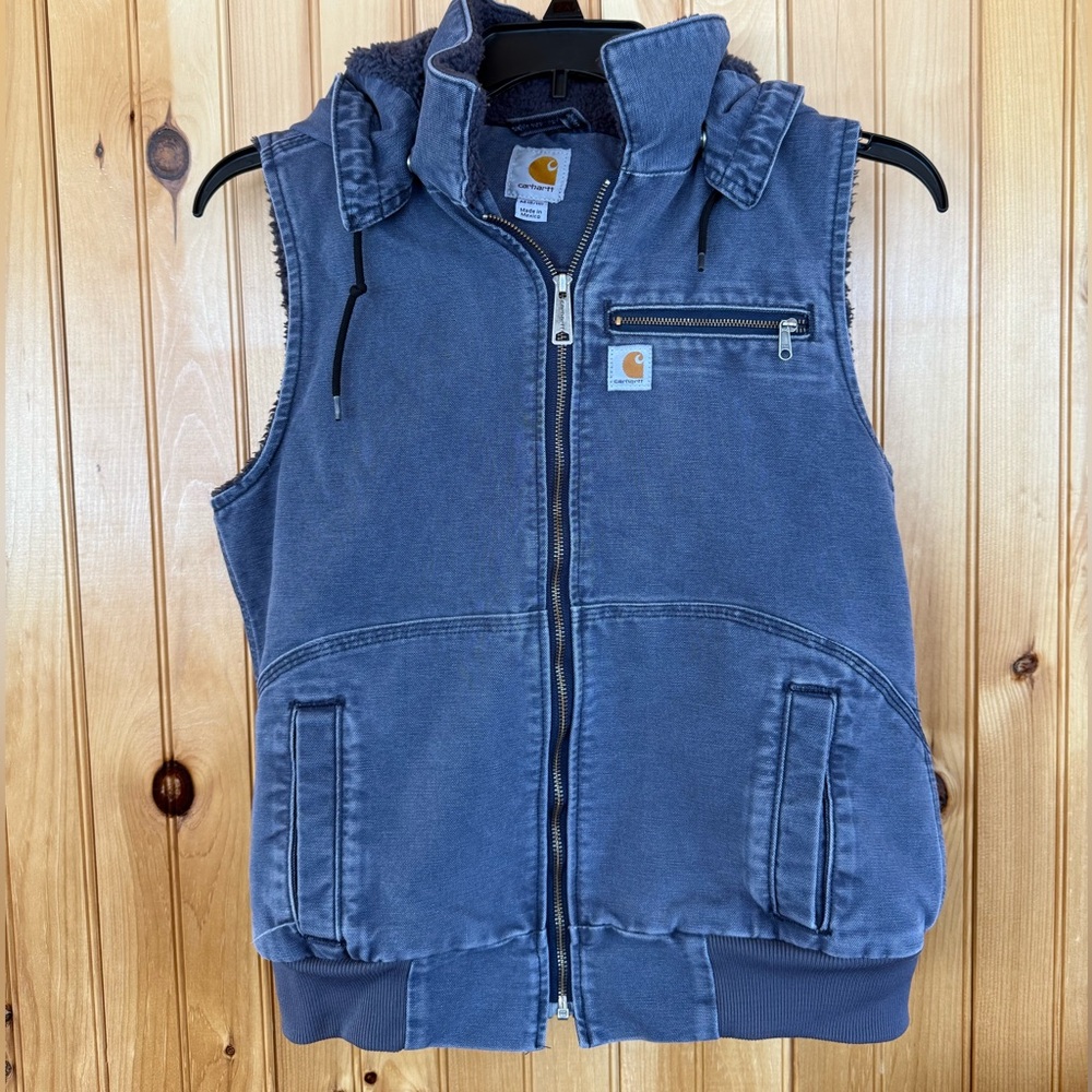 Carhartt Women’s Hooded Vest in Blue